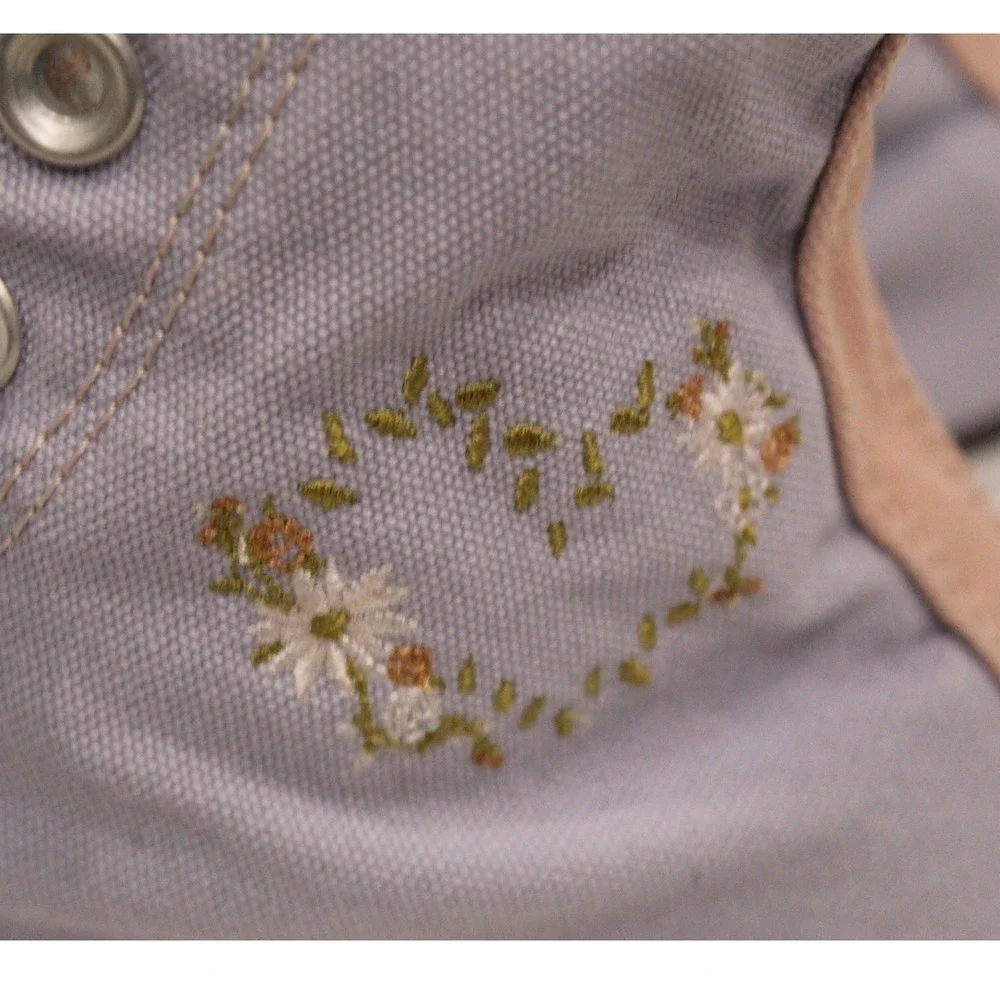 Converse Chuck Taylor All Star Platform Embroidered‎ Floral High Top  Womens 6.5 - Picture 9 of 14
